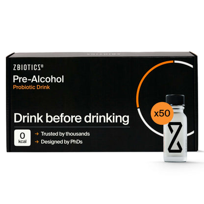 ZBiotics — Feel Better After Drinking, Wake Up Refreshed, Science-Backed, Patented Probiotic for Easier Mornings, Travel-Friendly, 50-Pack of 0.5 Fl Oz Bottles (50 Pack)