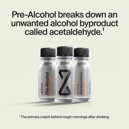 ZBiotics Probiotic Drink — Feel Better After Drinking, Wake Up Refreshed, Travel-Friendly 3-Pack (0.47 fl oz)