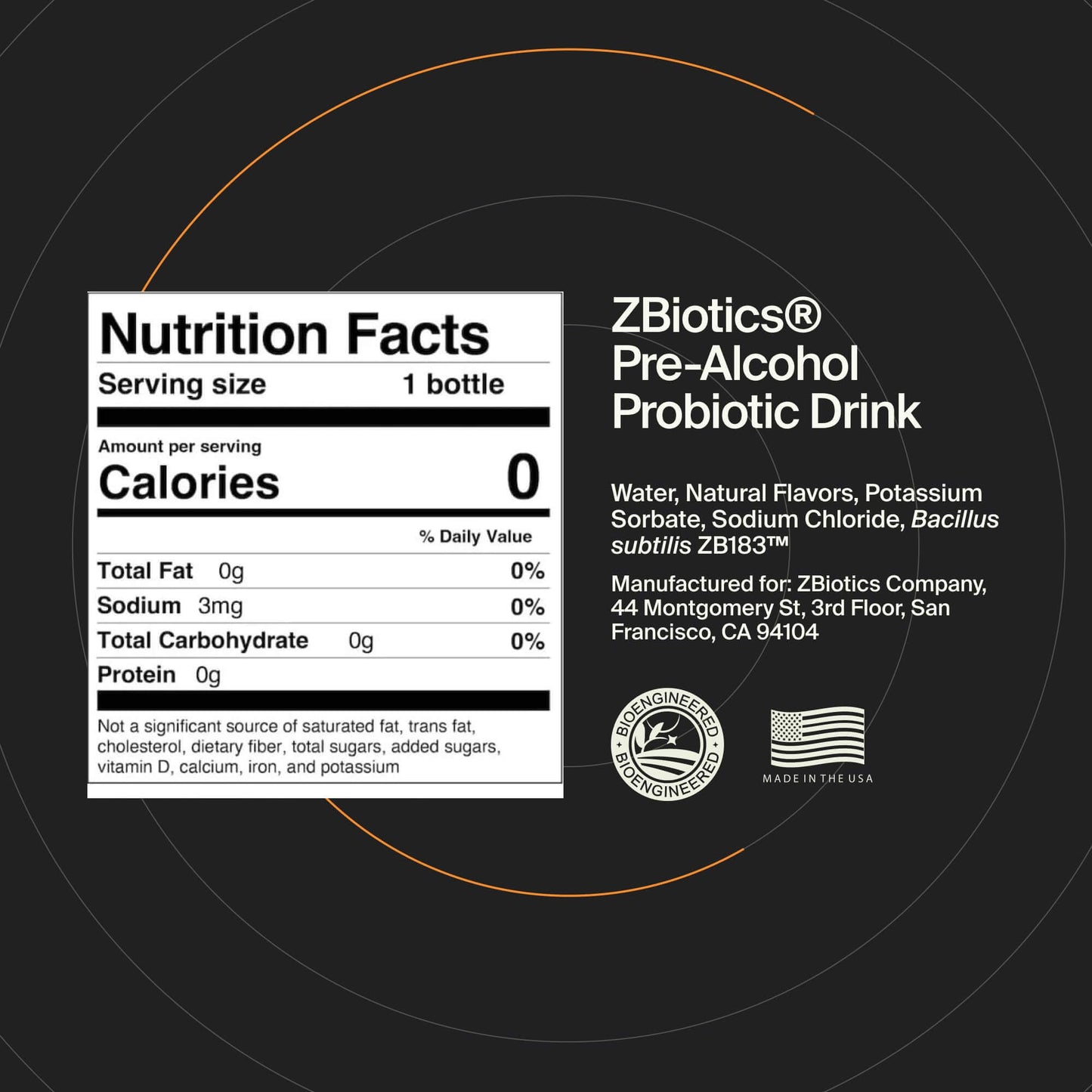ZBiotics Probiotic Drink — Feel Better After Drinking, Wake Up Refreshed, Travel-Friendly 3-Pack (0.47 fl oz)