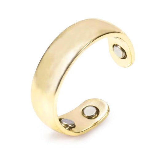 ZCVFA Auvulis Ring – Magnetic Stainless Steel Migraine & Lymphatic Therapy (Gold)