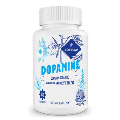 Zdoroviye Dopamine Supplements for Men & Women – 500mg Mucuna Pruriens (40% L-DOPA), 60 Capsules (2 Pack)
