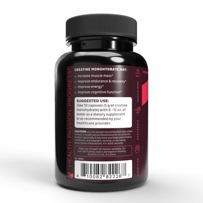 Zeal Creatine Monohydrate - 300 Capsules, Unflavored | Creatine Supplement