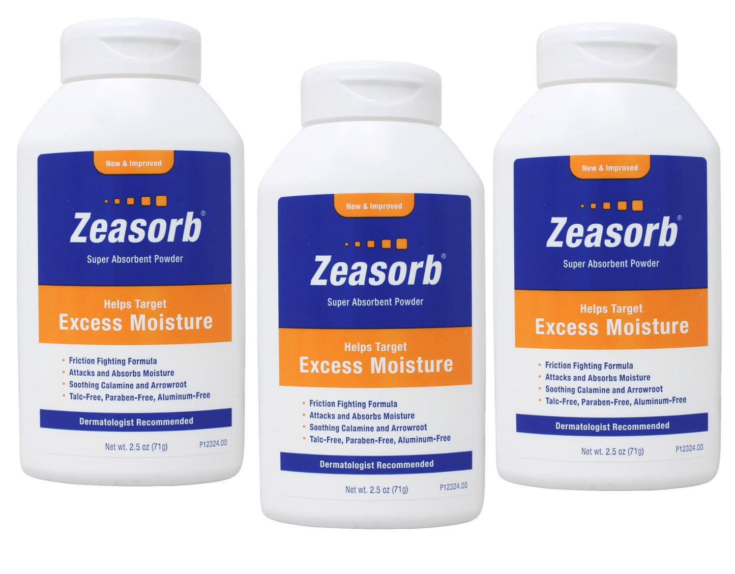 Zeasorb Powder 2.5 oz (3 Pack) – Moisture Absorption for Skin Comfort