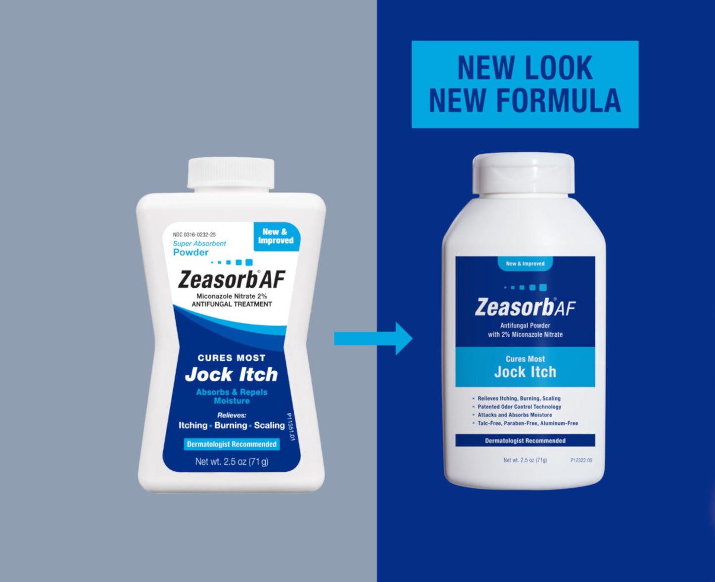 Zeasorb Antifungal Treatment Powder 2.5 oz – 3 Pack (Fragrance-Free, Moisture Control)
