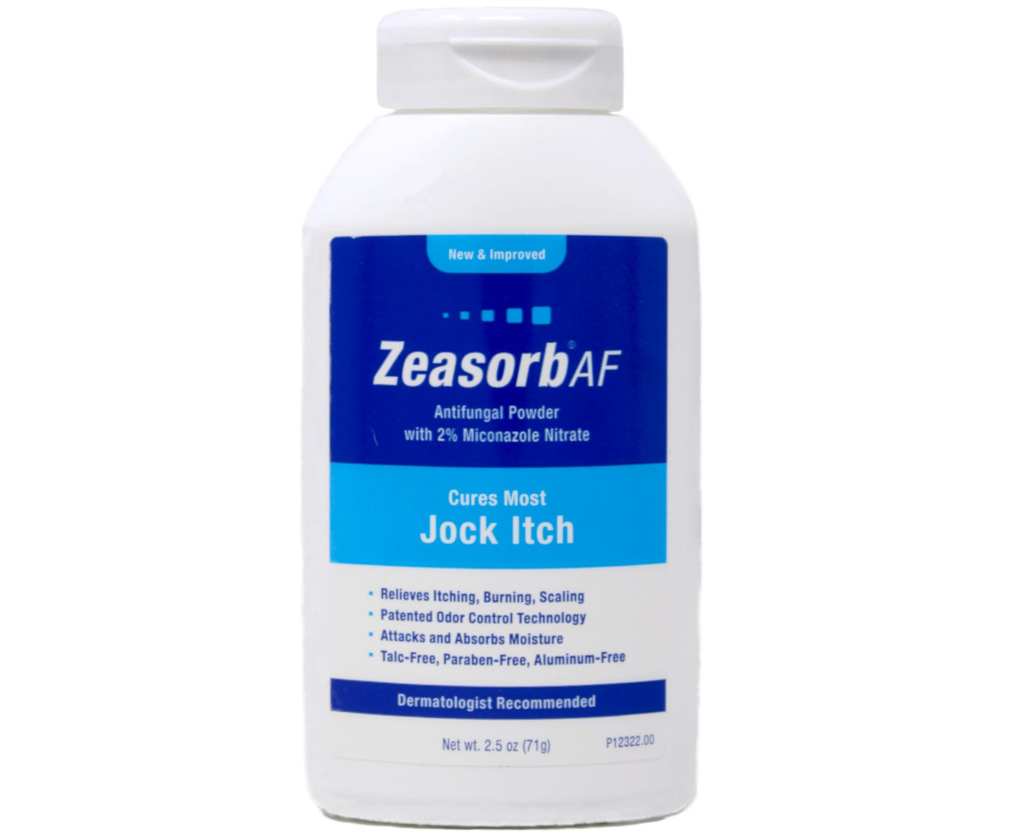 Zeasorb Super Absorbent Antifungal Powder for Jock Itch – 2.5 oz (Pack of 2) | Dermatologist Recommended