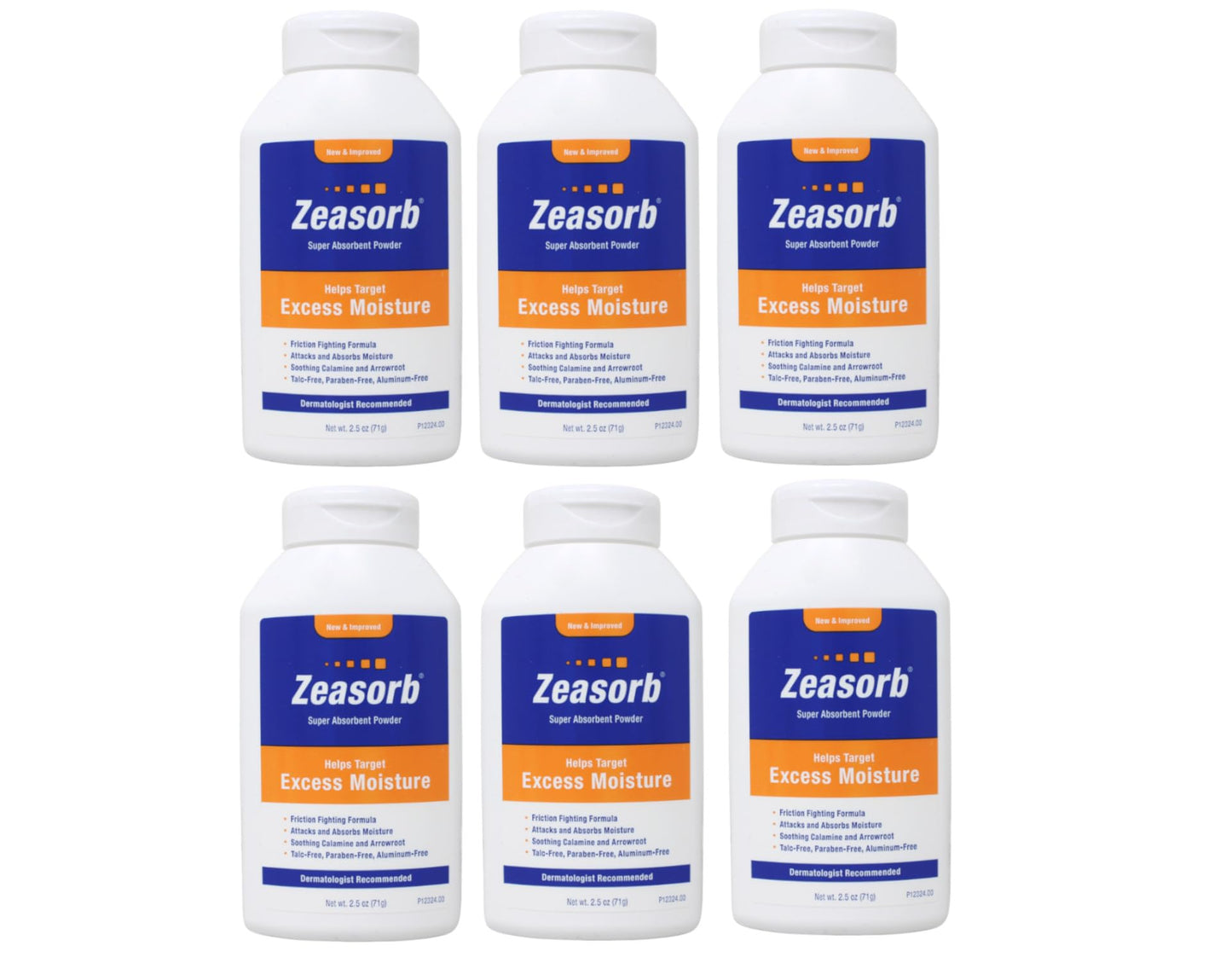 Zeasorb Special Pack: 6 x 2.5 oz Super Absorbent Powder
