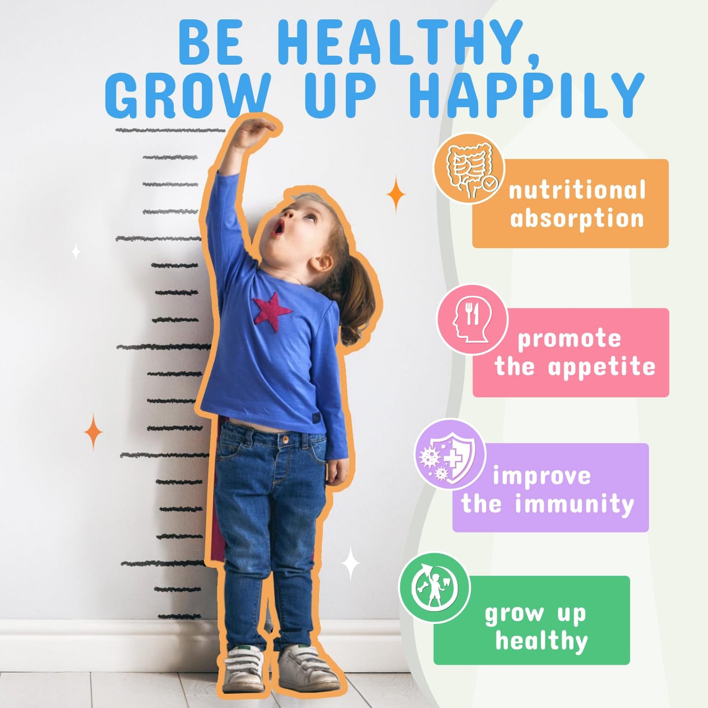 ZEBORA Kids Probiotic & Prebiotic Powder (3+) – 5B CFU, 30 Packets, Non-GMO, Gluten-Free