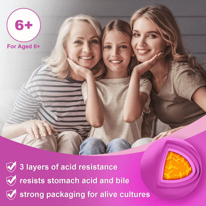ZEBORA Probiotics for Women – Digestive Health & Immune Support, 60B CFU, 90 Tablets