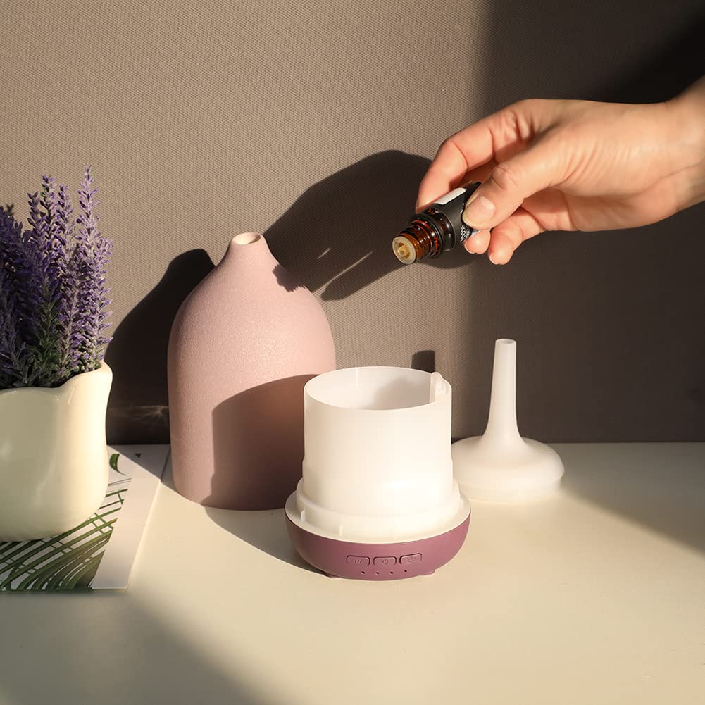 ZEIGGA LAB Essential Oil Diffuser - 100ml Ceramic, 5 Timers, Auto-Off, Large Room