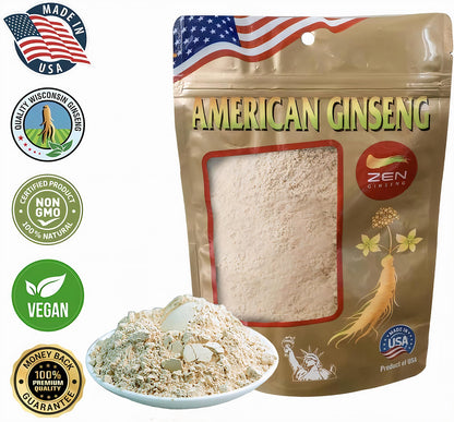 Zen Ginseng Powder 4 oz – Wisconsin American Ginseng, Non-GMO & Gluten Free