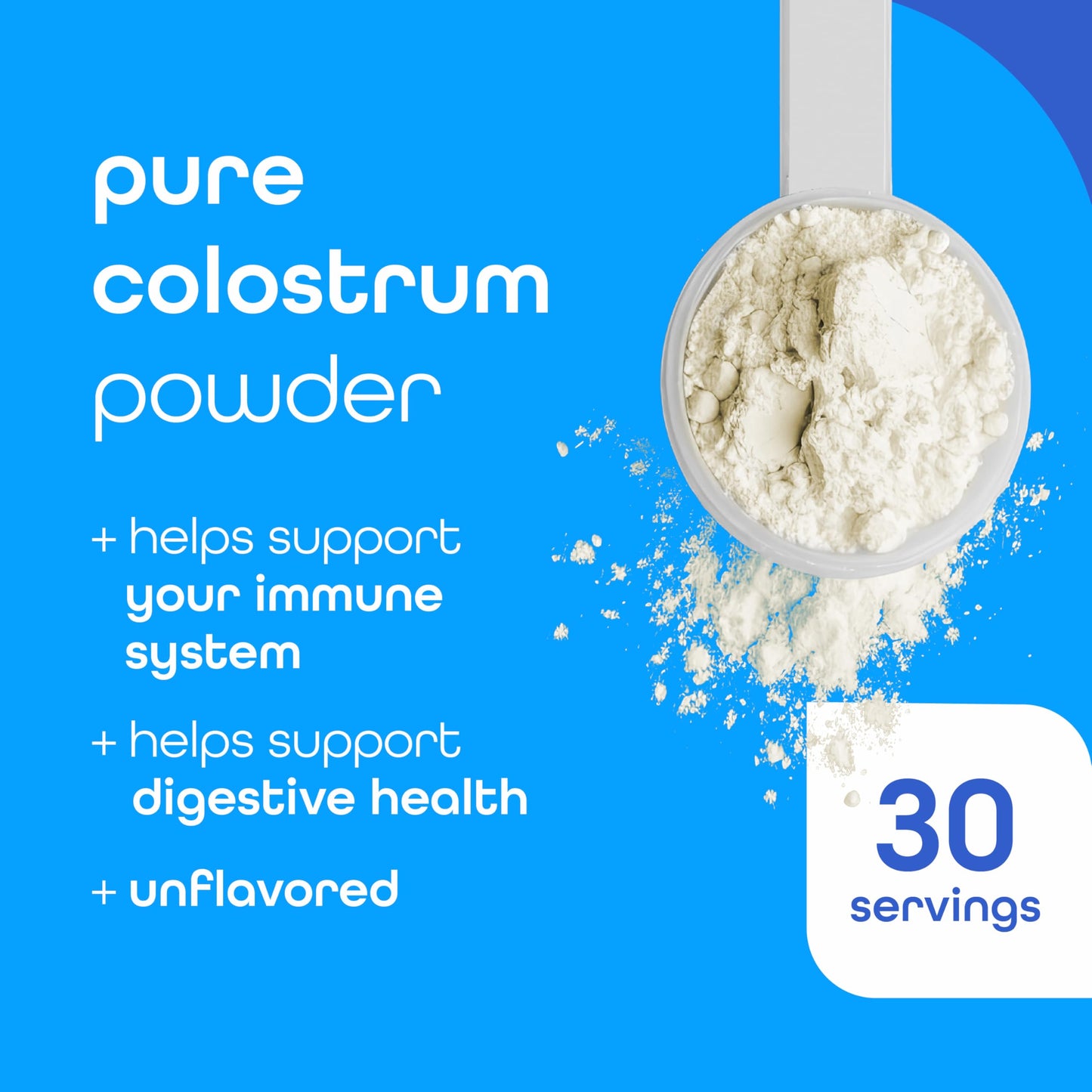Zena Nutrition Bovine Colostrum Powder – 2000mg, Immune & Digestive Support, Unflavored, 30 Servings