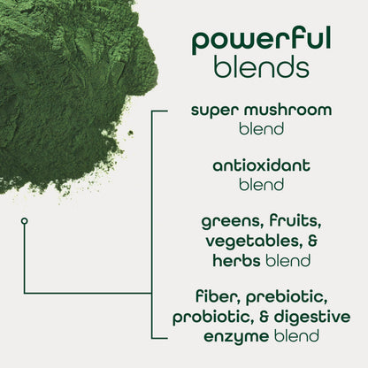 Zena Nutrition Organic Super Greens Powder — 70+ Superfoods, 0 Sugar, 30 Packets