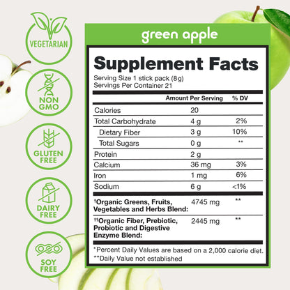Zena Nutrition Organic Super Greens Variety Pack – 70+ Superfoods, 0 Sugar