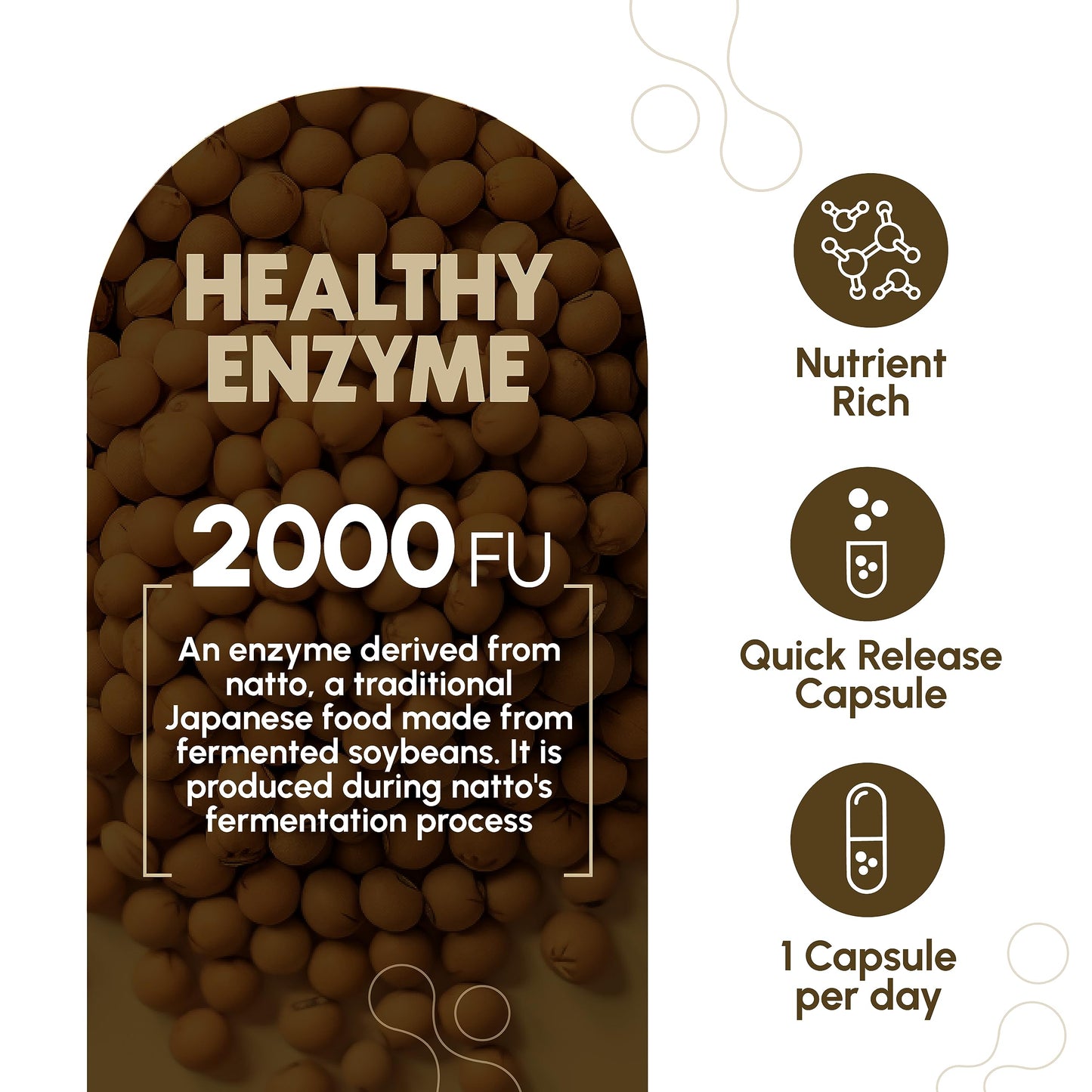 Zenavea Nattokinase Supplement – 2000 FU, 270 Vegan Capsules – Gluten Free, Non-GMO