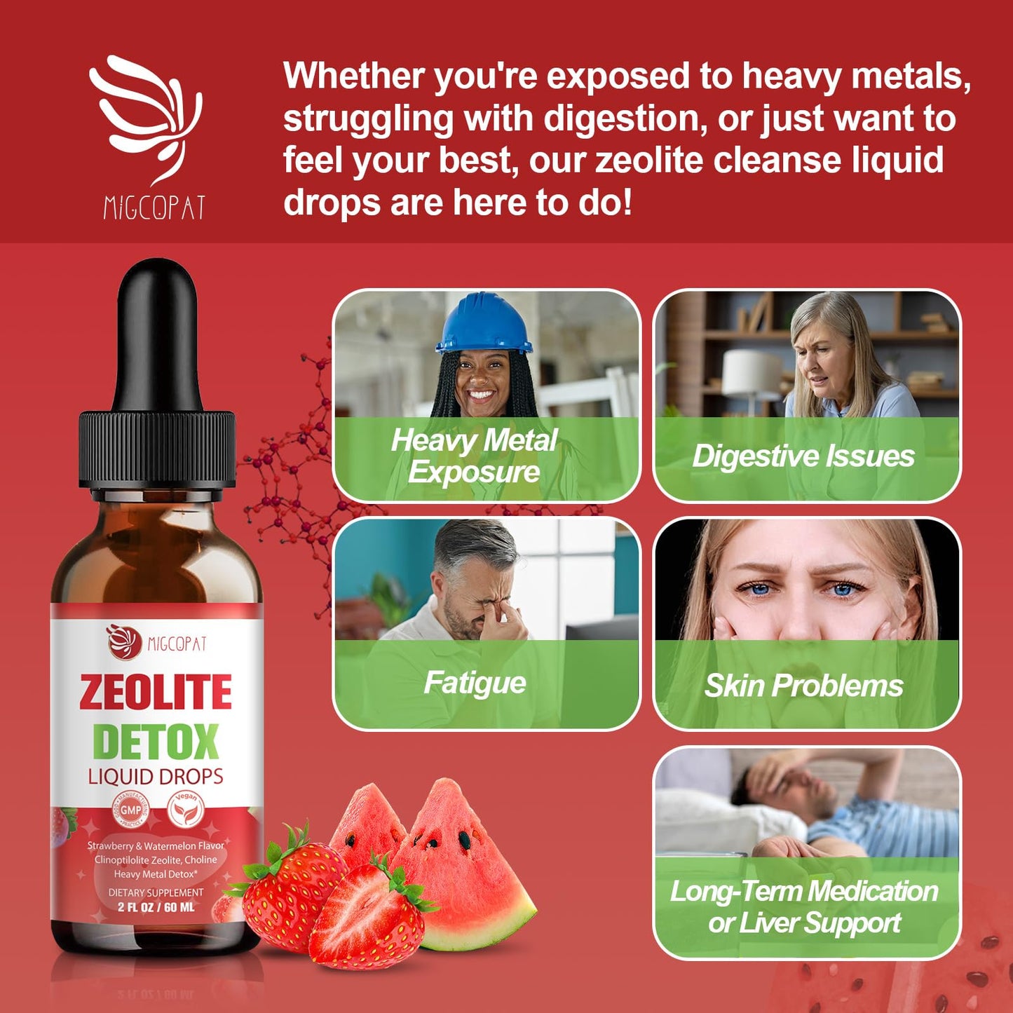 Zeolite Detox Drops 5-in-1 High Absorption with Vitamin C, B12, D3 & Choline – Heavy Metal Detox & Immune Support – 60ml