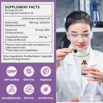 Zeolite Drops for Women – 99% Pure Volcanic Ash, Vegan & Non-GMO