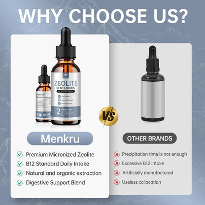 (2 Pack) Zeolite Drops – 99%+ Pure Zeolite Clinoptilolite, Vitamin B, Probiotic Blend, Vegan, Non-GMO