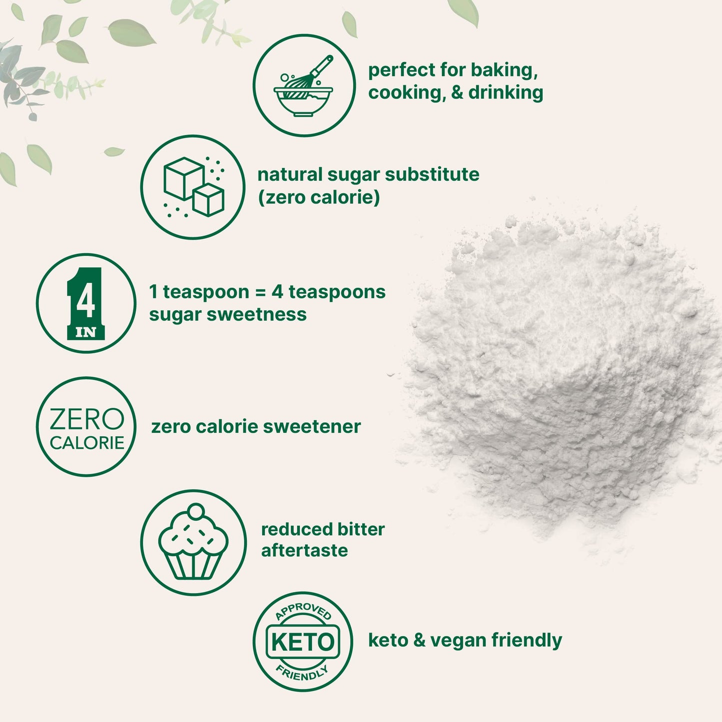 Stevia Erythritol Blend Powder – 4 lb | Zero Calorie, Keto & Low Carb