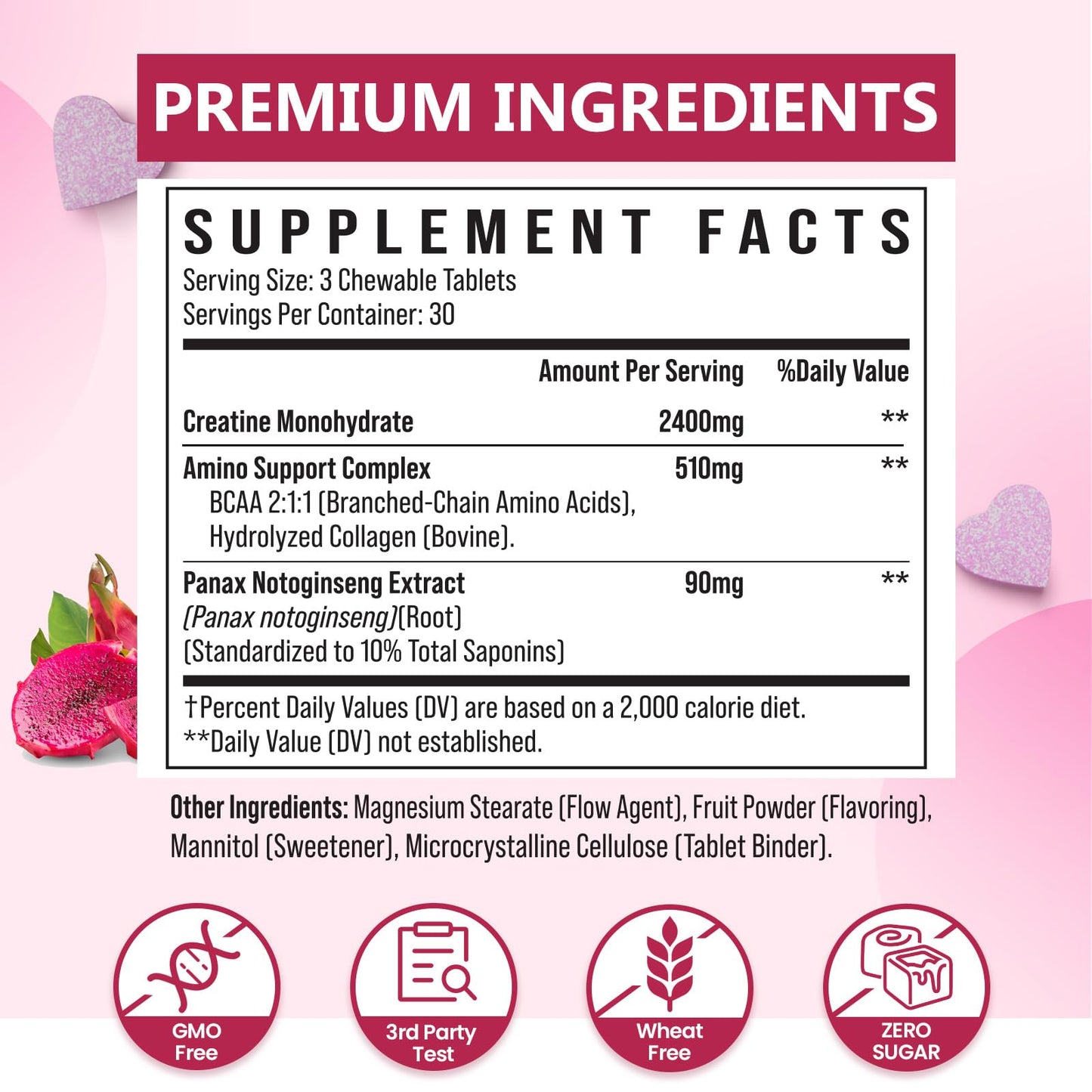 Zeylamum Creatine for Women | Hydrolyzed Collagen & BCAA | 3G Creatine Chews