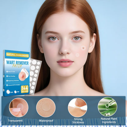 ZIHYO Wart Remover Patches – 144 Pcs, Gentle & Waterproof