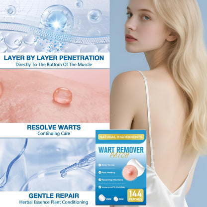 ZIHYO Wart Remover Patches – 144 Pcs, Gentle & Waterproof