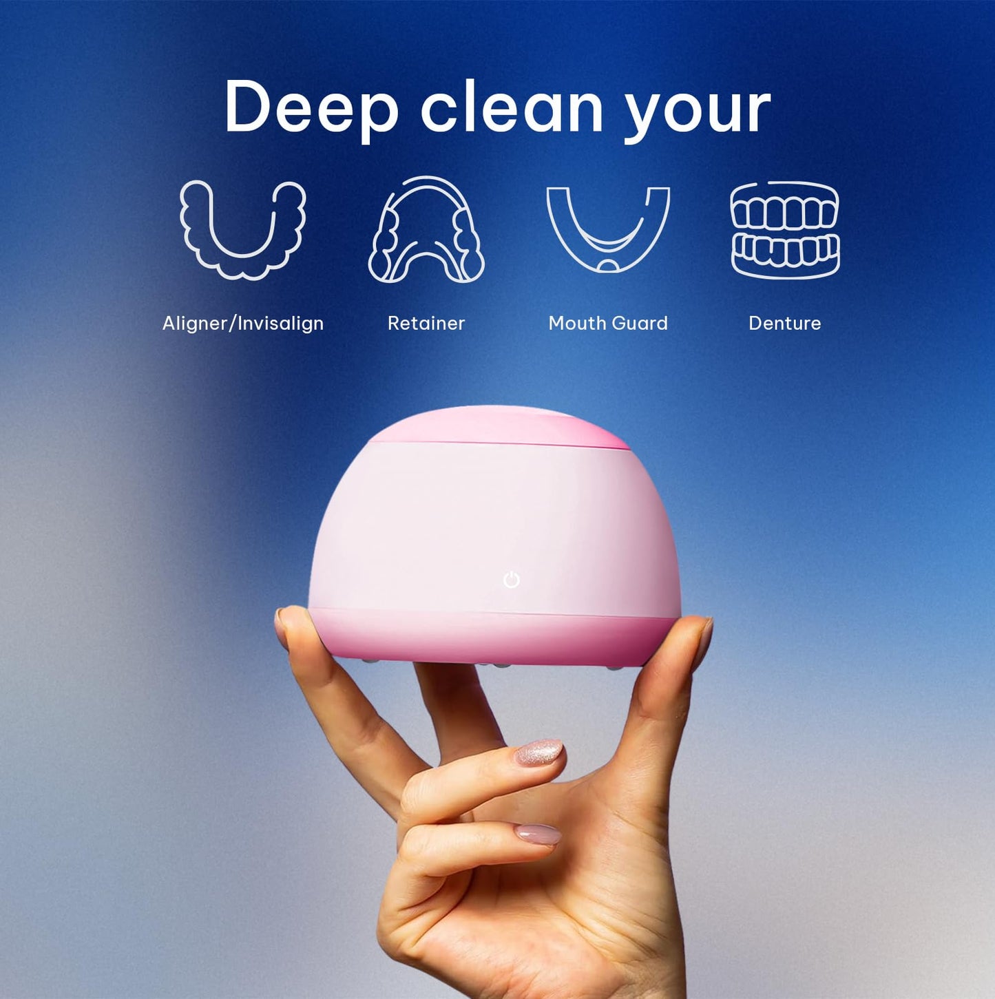 Zima Dental Pod Ultrasonic Retainer Cleaner – Retainer, Aligner & Denture Care