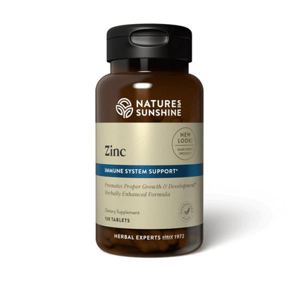 Nature's Sunshine Zinc 25mg, 150 Tablets | Immune Support with 167% DV Zinc