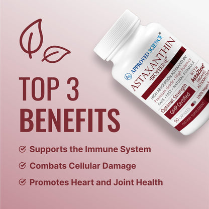 Approved Science Astaxanthin 12 mg - Extra Strength Antioxidant | 180 Vegan Capsules