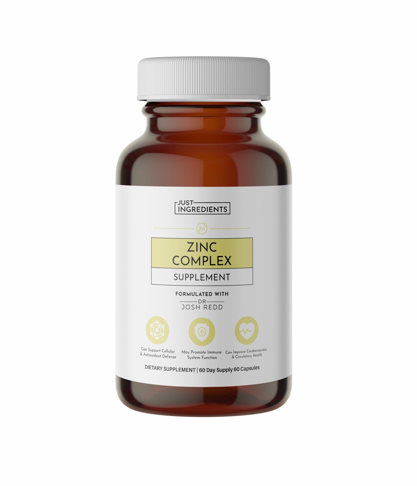 Zinc Complex – Dual Zinc (Bisglycinate & Picolinate) with Quercetin, Resveratrol & Copper | Just Ingredients