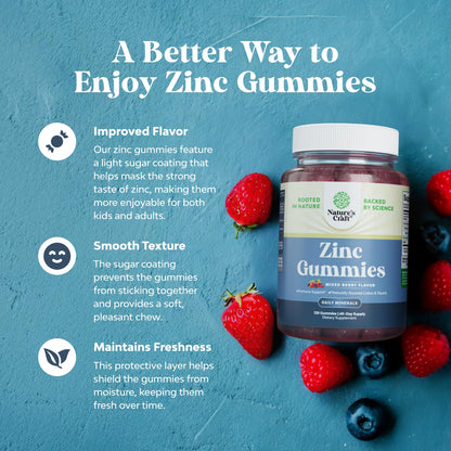 Extra Strength Zinc Gummies for Adults – Immune Support & Energy | 120 Chews