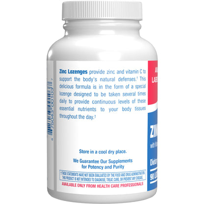 Zinc Lozenges with Vitamin C for Immune Support - High Absorption - 90 Count (Orange)