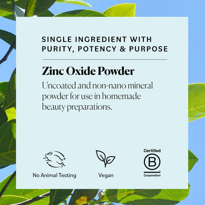 Sky Organics Zinc Oxide Powder 16 oz – Non-Nano & Uncoated – DIY Beauty