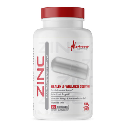 Zinc Supplement by Metabolic Nutrition 75mg, 90 Capsules | Immune Support