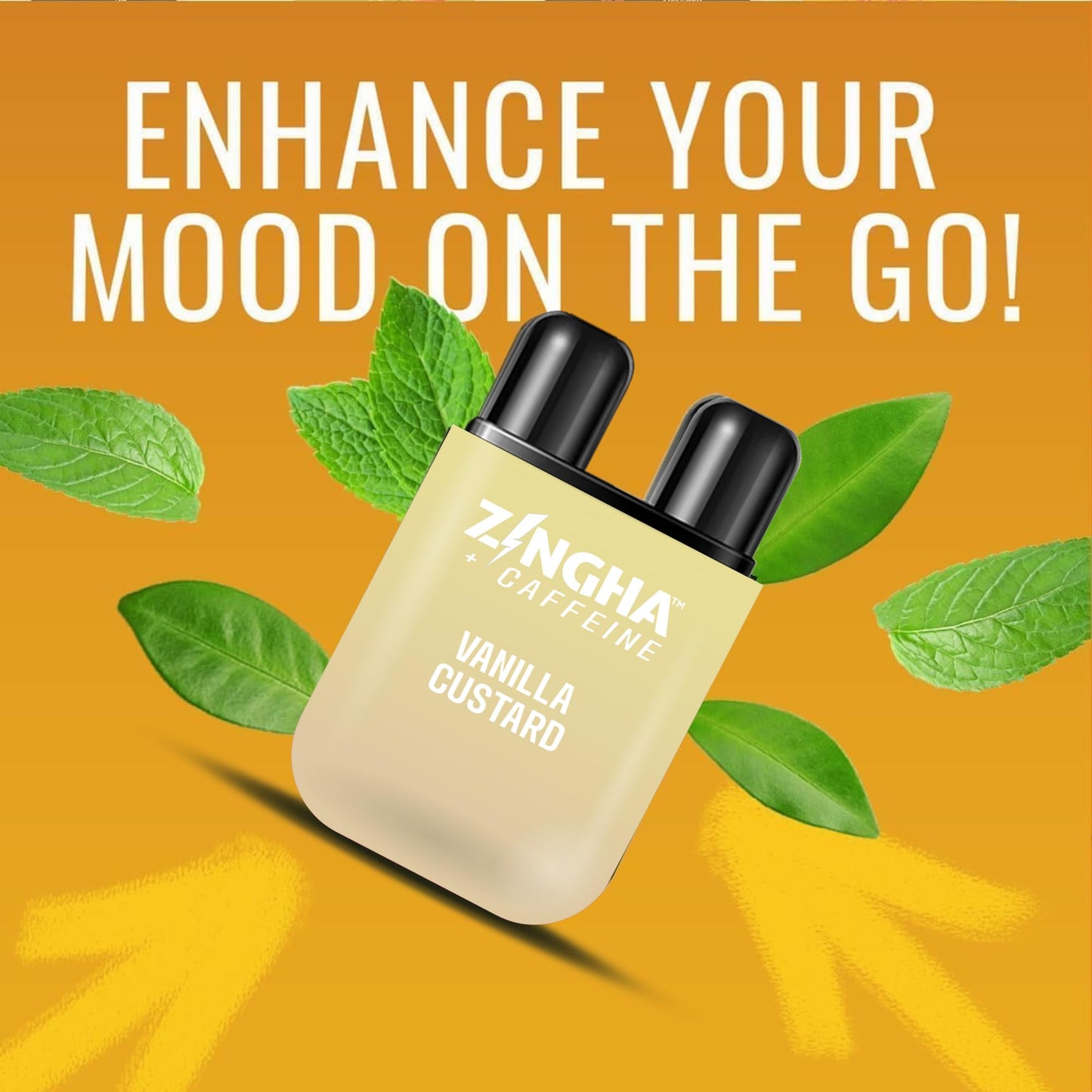 Z!NGHA Caffeinated Aromatherapy Nasal Inhaler Stick – Natural Energy Boost + Caffeine (Tropical Rainbow Blast)