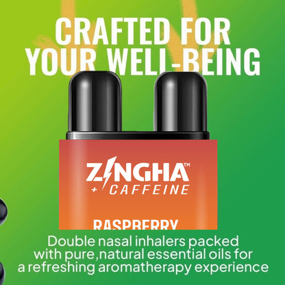 Z!NGHA Caffeinated Aromatherapy Nasal Inhaler Stick – Natural Energy Boost with Essential Oils + Caffeine (Vanilla Custard)