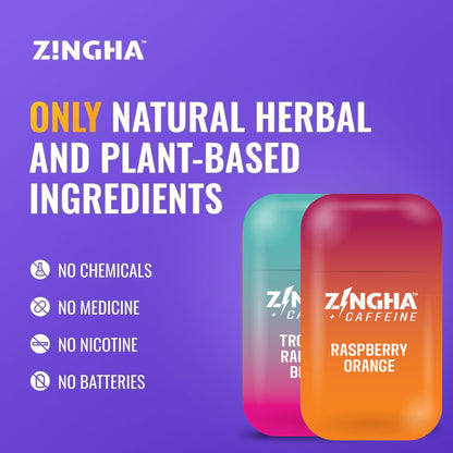 Z!NGHA Caffeinated Aromatherapy Nasal Inhaler – Natural Energy Boost (Triple Berry Ice)