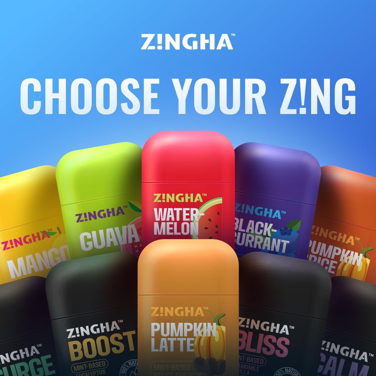 Z!NGHA Dual Nasal Inhaler Stick – Uplifting Aromatherapy for Daily Clarity | Portable & Travel‑Friendly