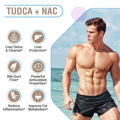 Zingicin TUDCA with NAC 1200mg - 60 Capsules | TUDCA + NAC for Liver Health