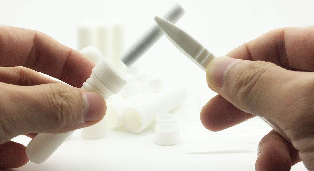 ZIOJOVK 24 Pcs Essential Oil Inhalers – Blank Plastic Tubes with Wicks, Droppers & Tweezers