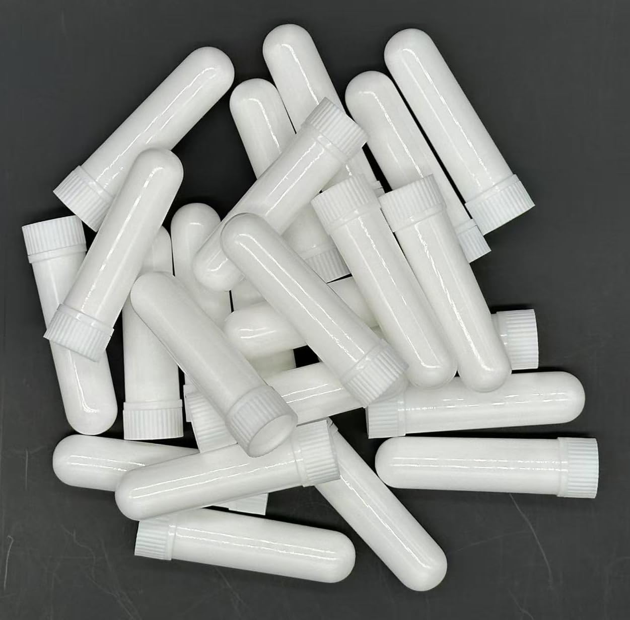 ZIOJOVK 24 Pcs Essential Oil Inhalers – Blank Plastic Tubes with Wicks, Droppers & Tweezers