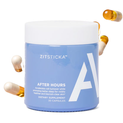 ZitSticka Vitamin Acne Supplement for Cystic Acne – 30 Natural Caps for Women & Men, Hormonal Support & Skin Clarity – Dermatologist Tested