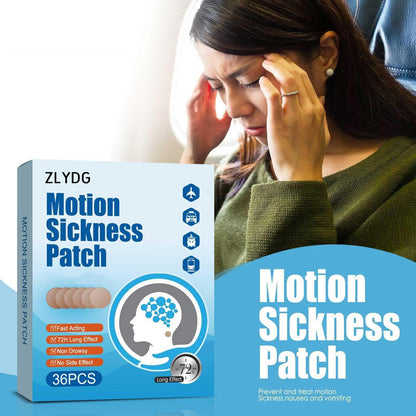 ZLYDG Motion Sickness Patch – 36 Patches for Cruise, Car, and Air Travel | Herbal, Non-Pill Comfort