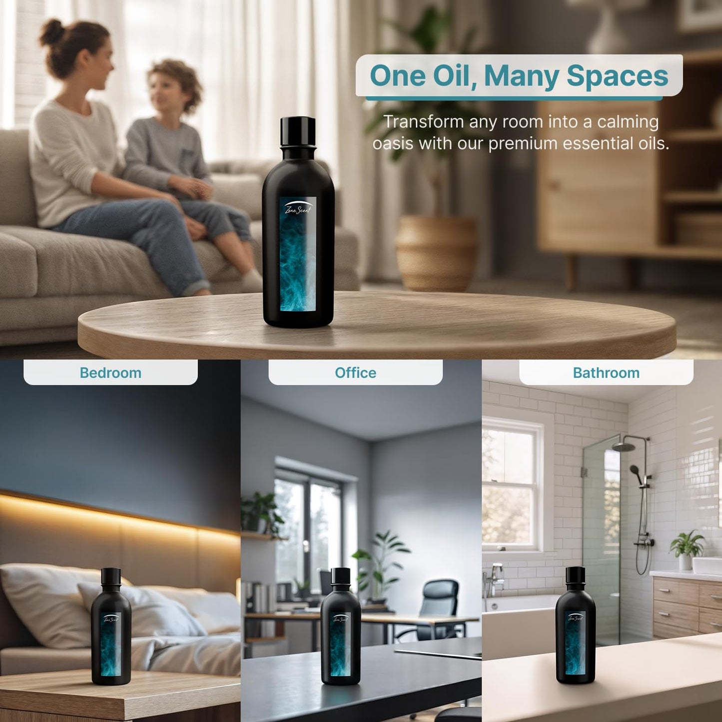 Zone Scent BOMBEI Luxury Essential Oil for Diffusers – Fruity Floral Aroma with Peach, Jasmine & Musk