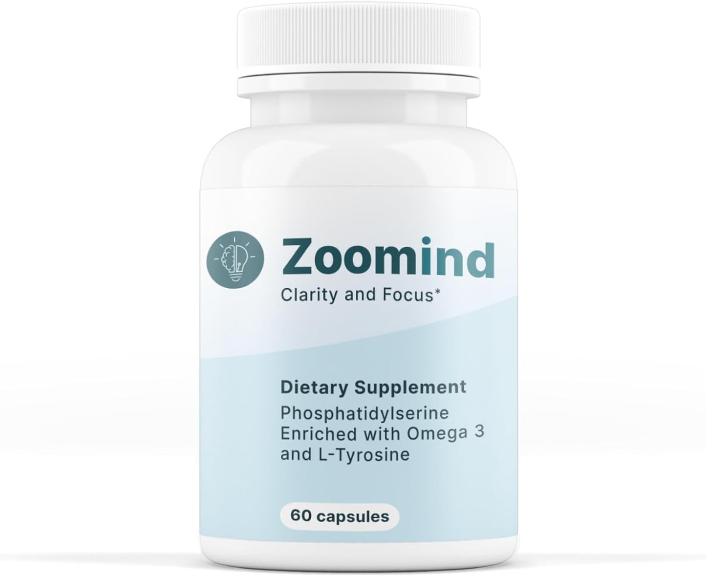 Zoomind Dietary Supplement - Clarity & Focus | Omega-3, Phosphatidylserine PS, L-Tyrosine | 60 Capsules