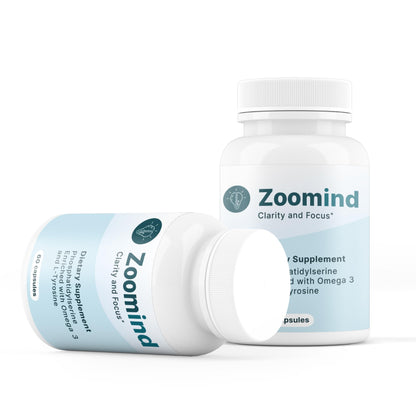 Zoomind Dietary Supplement - Clarity & Focus | Omega-3, Phosphatidylserine PS, L-Tyrosine | 60 Capsules