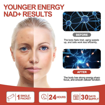 Zoone Nutra NAD 1200mg Supplement with NR, PQQ & Resveratrol – Energy, Longevity & Mental Clarity – 30 Packets