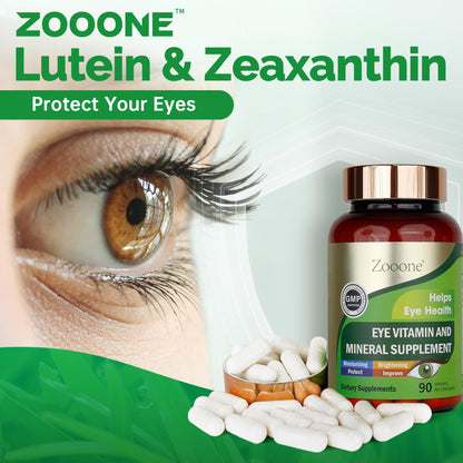 Zooone Lutein & Zeaxanthin Eye Vitamins – Vision Support for Adults (90 Capsules)