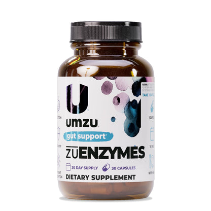 UMZU ZuEnzymes Digestive Enzymes Supplement — 21 Enzymes for Gut Health, Digestion & Nutrient Absorption (30 Day Supply, 30 Capsules)