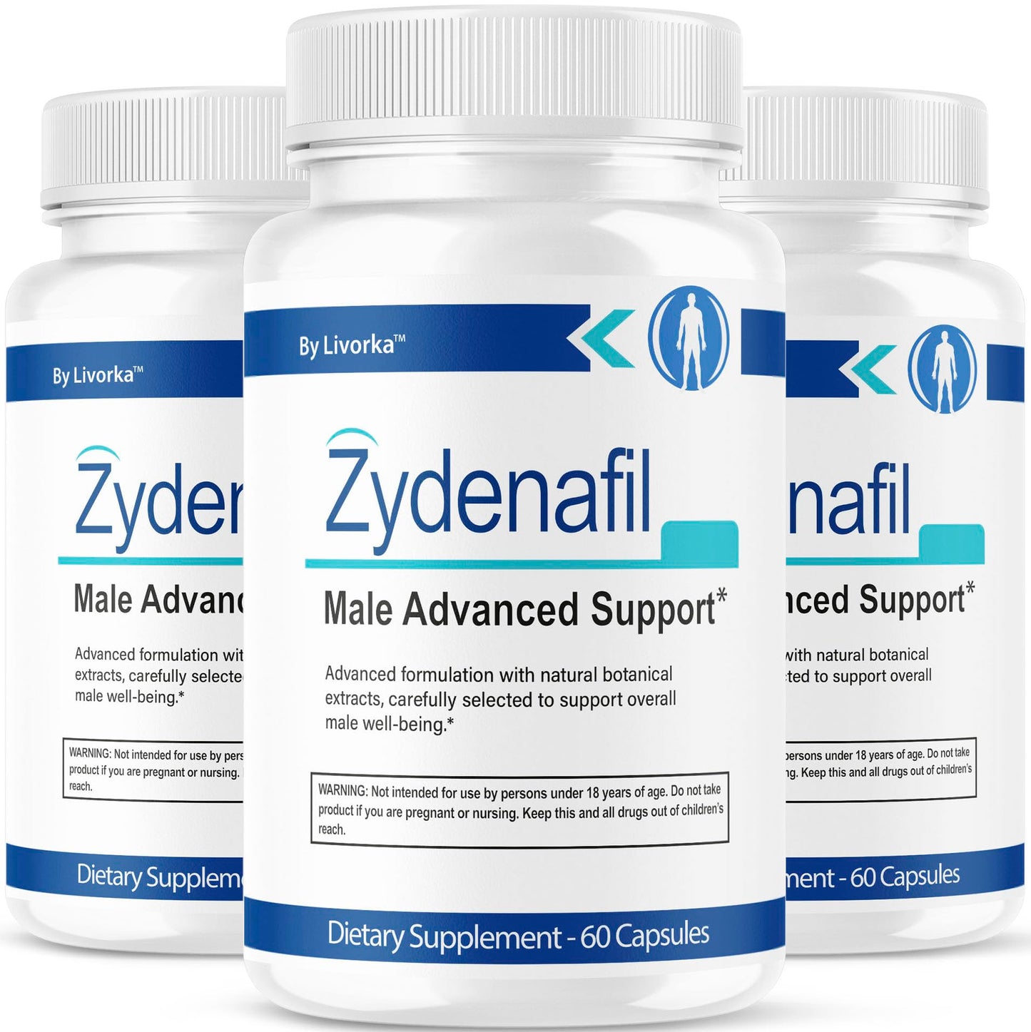 (3 Pack) Zydenafil Pills for Men - Advanced Formula - All Natural - 180 Capsules