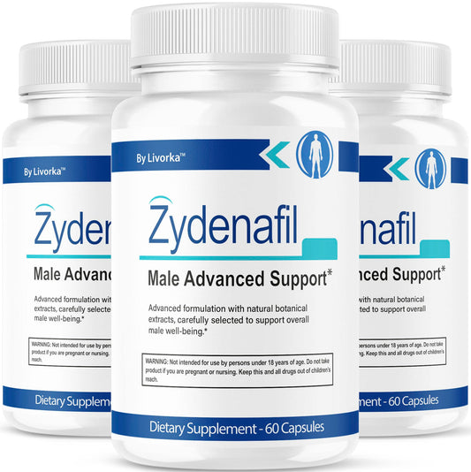 (3 Pack) Zydenafil Pills for Men - Advanced Formula - All Natural - 180 Capsules